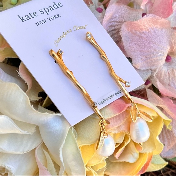 NWT! Kate Spade ♠️ Freshwater Pearl Drop Earrings - Picture 6 of 7